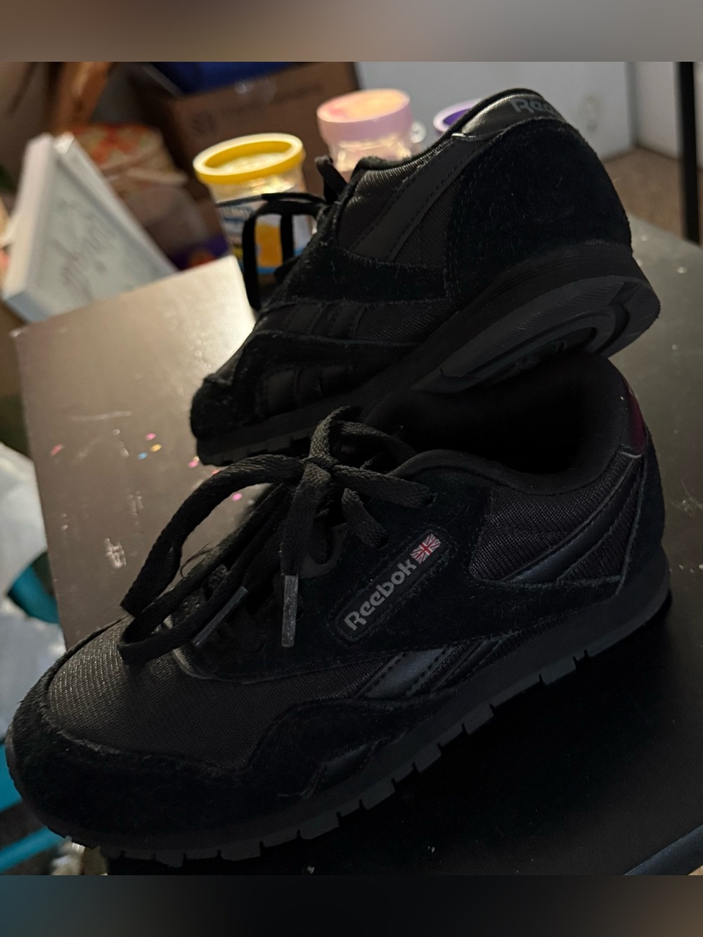 Reebok Kids Black Low-Top Lace-Up Sneakers